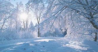 L'hiver est un tapis brillant, de quoi parle le poète ?