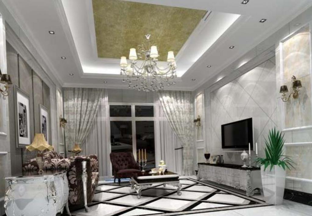 Décorer le plafond du salon : types de structures, formes, couleur et design, idées d'éclairage Exemples de décoration de plafonds suspendus dans le salon